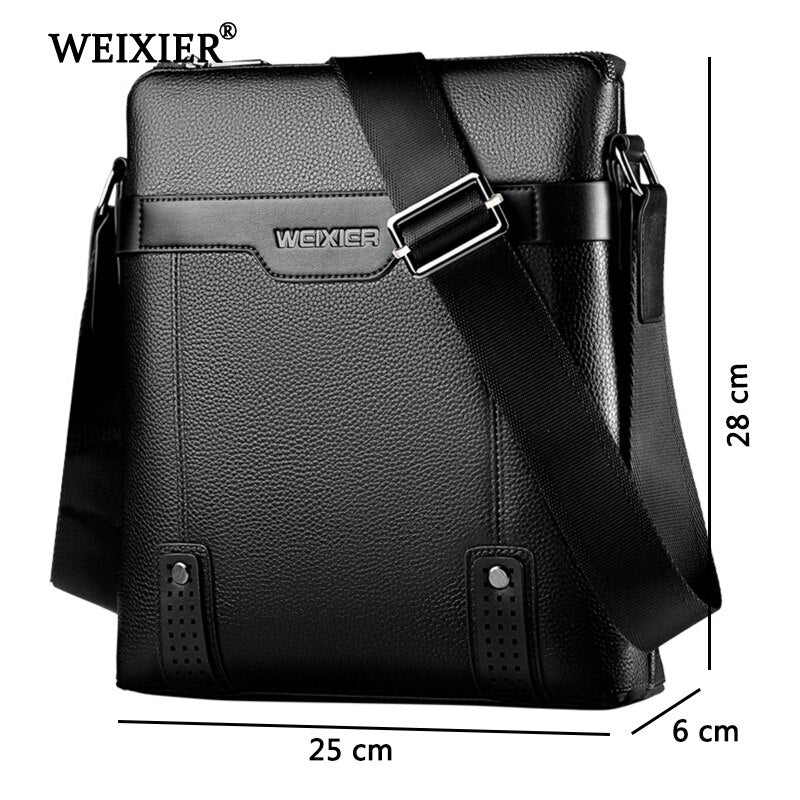 WEIXIER New Fashion PU Leather Men Bags