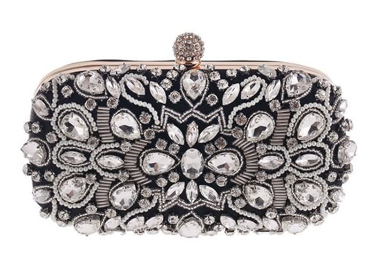 Wedding Clutch Women's Clutch Bag Party Purse and Handbag Pearl Clutch Luxury Handbags Women Bags Designer Apricot Wallet
