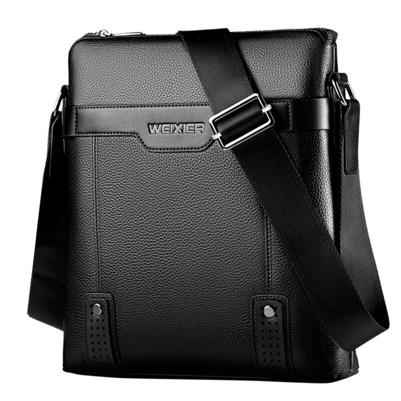 WEIXIER New Fashion PU Leather Men Bags