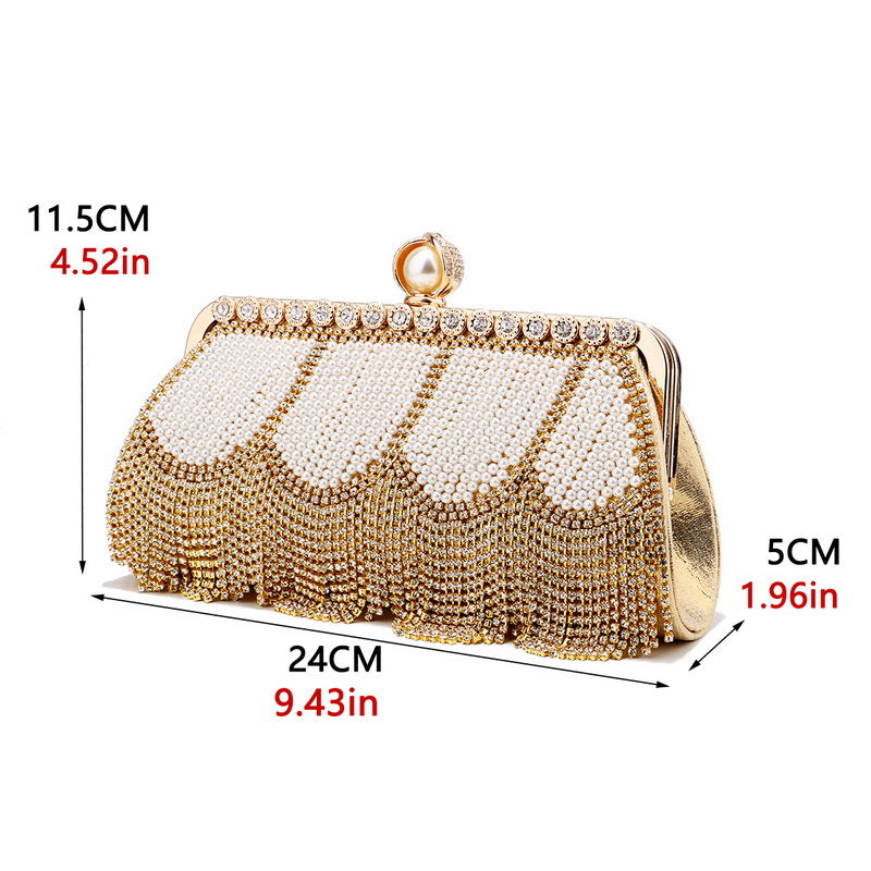 Fringed Evening Bag Ladies Bag Diamond