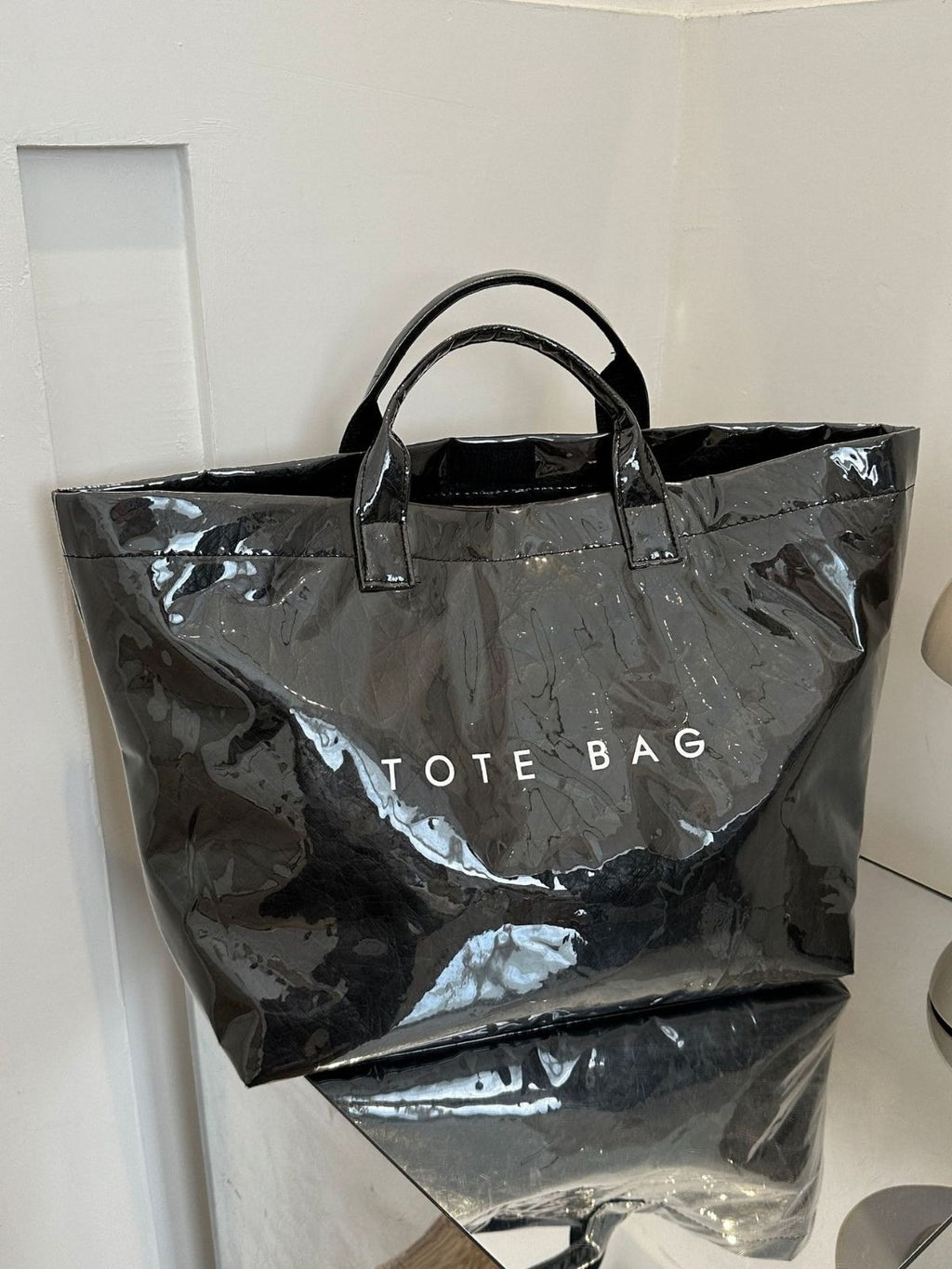 Fashionable Retro Dupont Paper Bag Women's Large Capacity Kraft Paper Handbag Shopping Bag Trendy