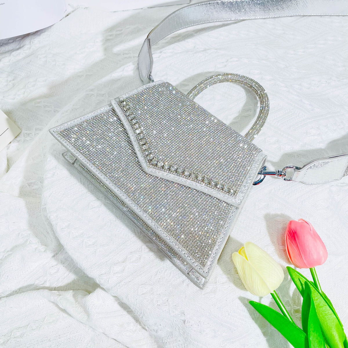 Messenger Diamond Bag Crocodile Pattern