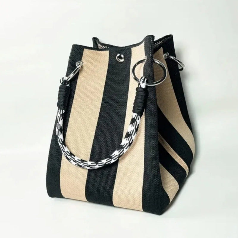 Bucket bag, woven bag, knitted hand-carry bag