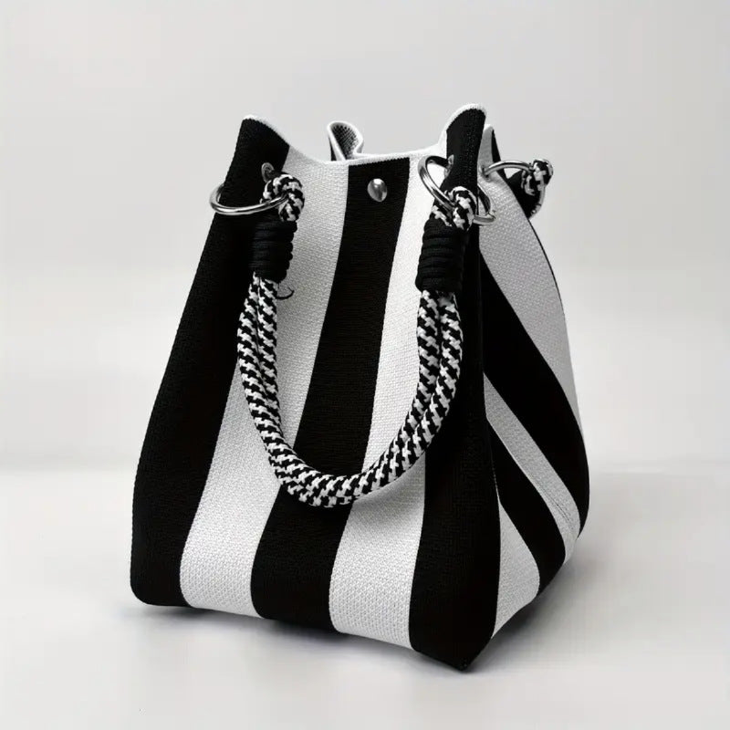 Bucket bag, woven bag, knitted hand-carry bag
