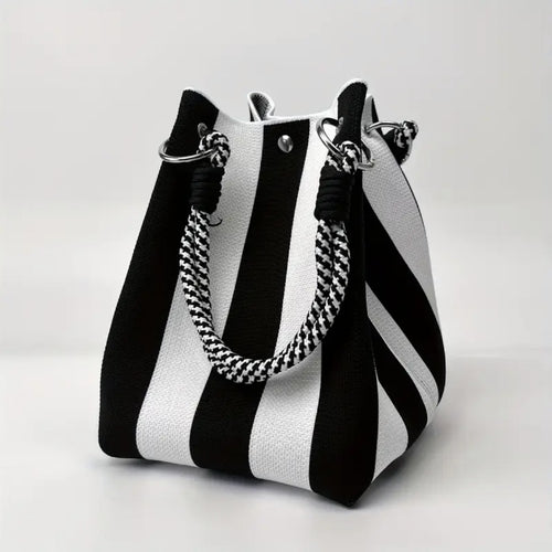 Bucket bag, woven bag, knitted hand-carry bag