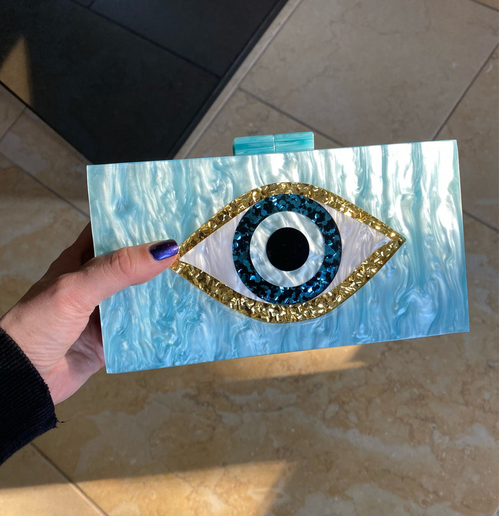 Sequined Eyes Evening Bags Crossbody Evening Purses Clutch Bag Women Clutch Luxury Party Dress Purse Summer Acrylic Hand Bags