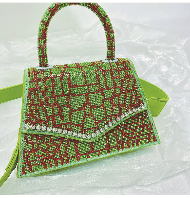Messenger Diamond Bag Crocodile Pattern