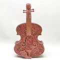 12 Colors Violin-Shape Rhinestone Evening Bag Designer Luxury Women Metal Wedding Bridal Clutches Lady Girls Diamonds Purses