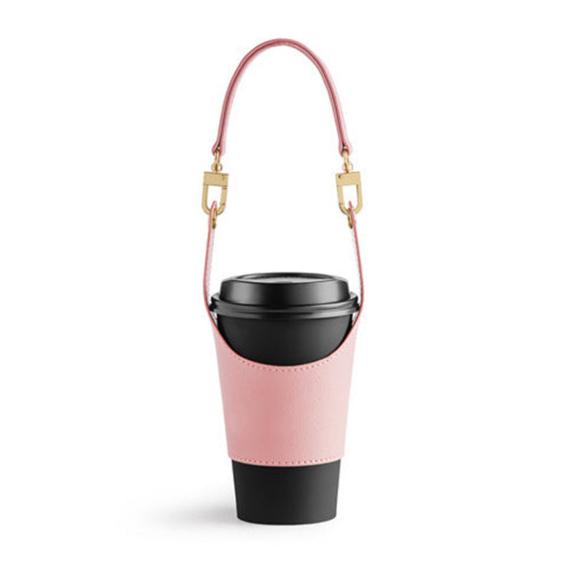 Leather hand cup holder Portable