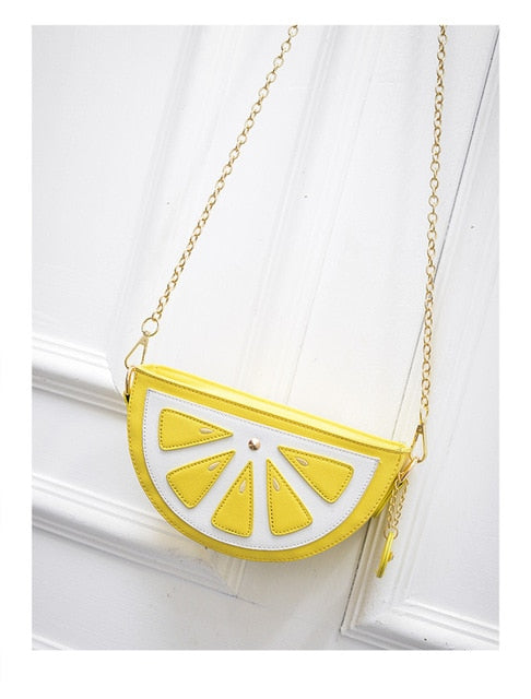 Fruit Handbags Watermelon Bag Pocket Lemon Shoulder Bags Cartoon Crossbody Bags