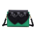 New Sweet And Cool Women's Bag Love Bag Fashion One Shoulder Messenger Bag Texture Portable Small Square Bag Peach Heart Bag