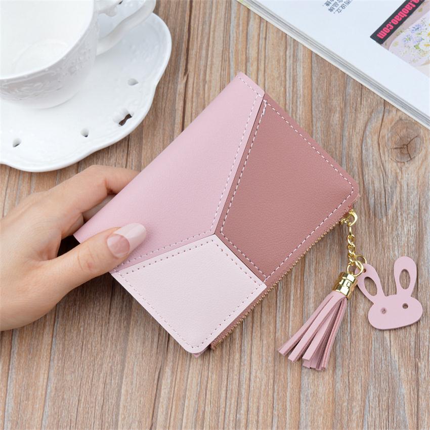 UOSC Geometric Women Cute Pink Wallets