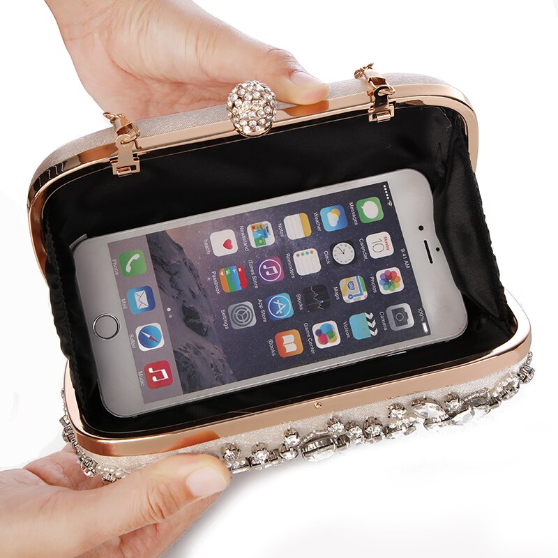 Wedding Clutch Women's Clutch Bag Party Purse and Handbag Pearl Clutch Luxury Handbags Women Bags Designer Apricot Wallet