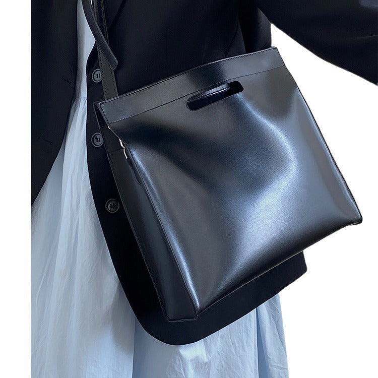 Simple official document tote bag computer bag  crossbody bag large bag
