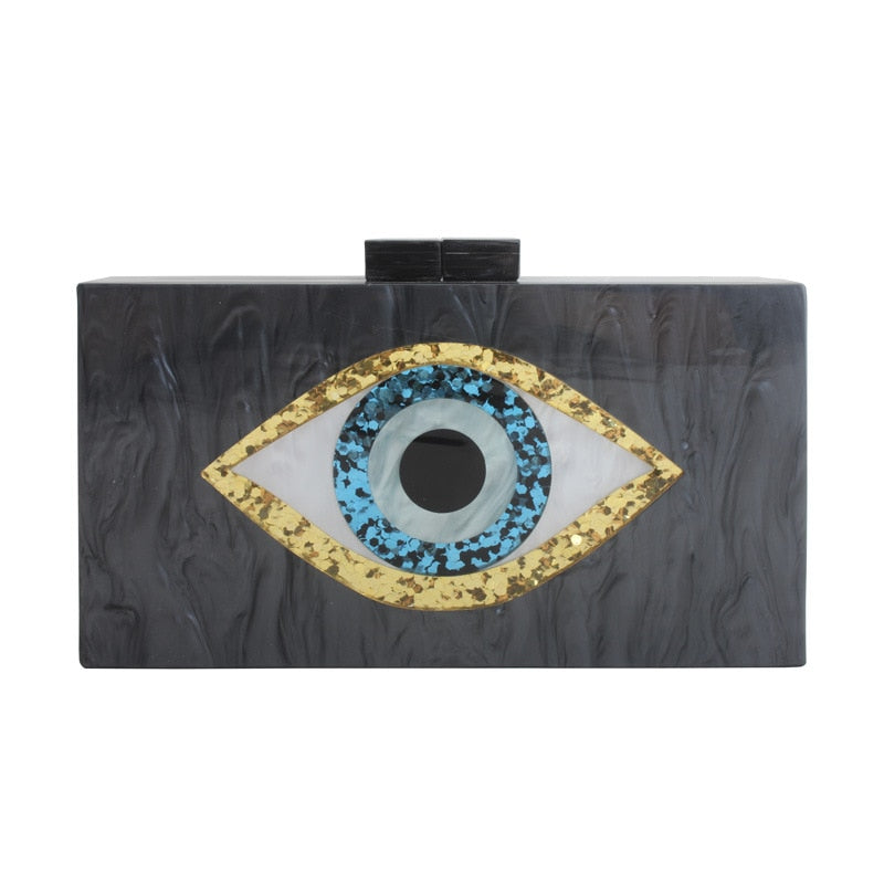 Eyes Evening Bag Clutch Lux