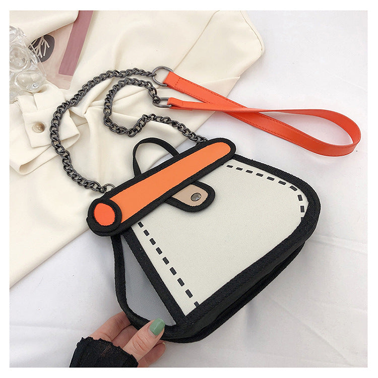 New Two-Dimensional Cartoon Chain Bag Cake Bag Messenger Bag Cos Matching Bag Shoulder Bag