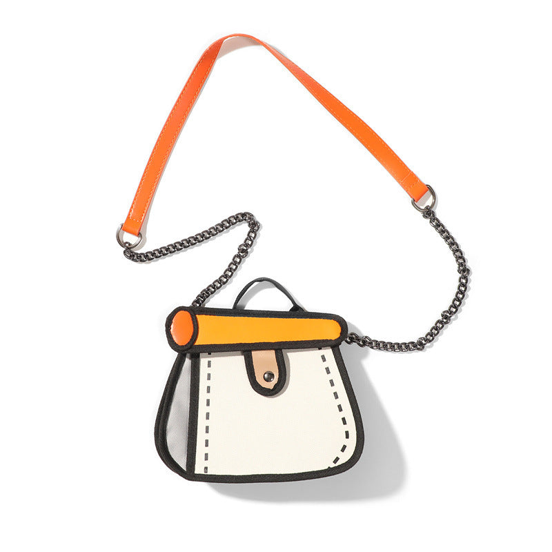 New Two-Dimensional Cartoon Chain Bag Cake Bag Messenger Bag Cos Matching Bag Shoulder Bag