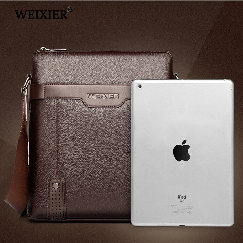 WEIXIER New Fashion PU Leather Men Bags